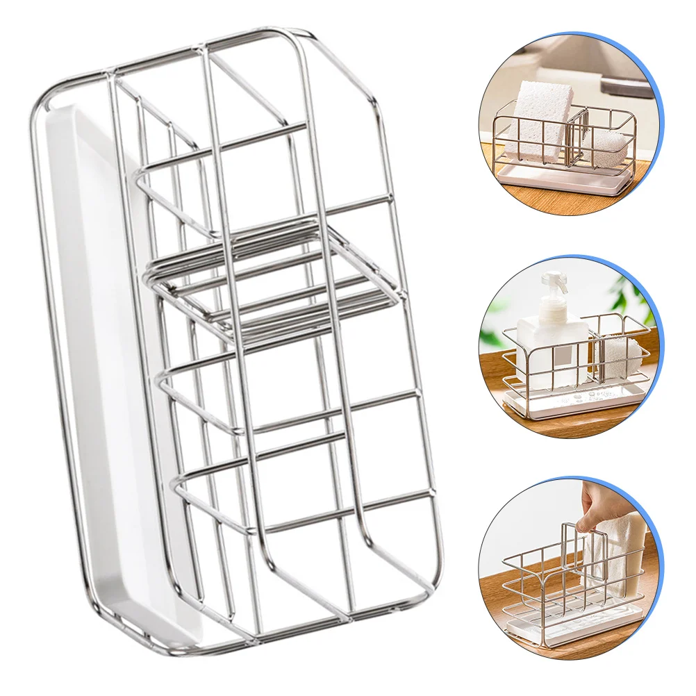 

Кухонная дренажная стойка для хранения, держатель из нержавеющей стали для губки, кухонная дренажная стойка