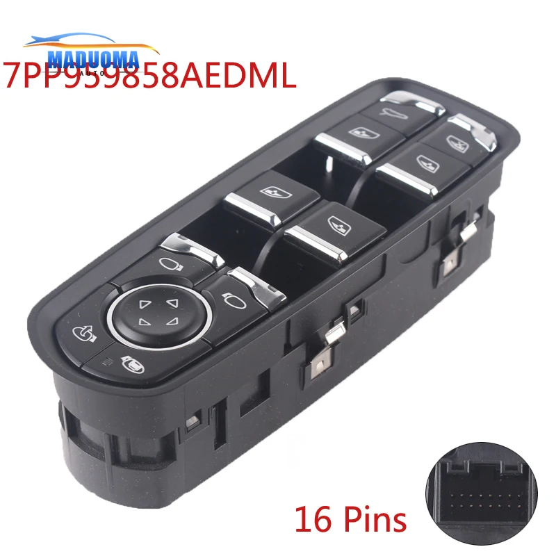 

7PP959858AEDML 7PP959858MDML передняя левая кнопка переключения стекла для Porsche Cayenne Macan Panamera 2011-2017 7PP959858RDML