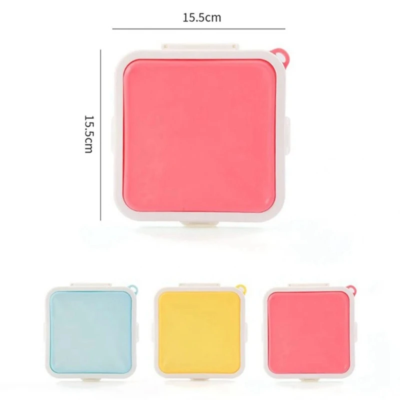 Портативная силиконовая коробка для хранения сэндвичей в микроволновой печи