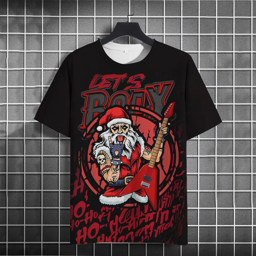 

Рождественская футболка, забавная 3d Футболка с принтом Санта-Клауса, футболки, Dj Мужская кавайная футболка, праздничная Повседневная красочная мужская одежда в стиле Харадзюку