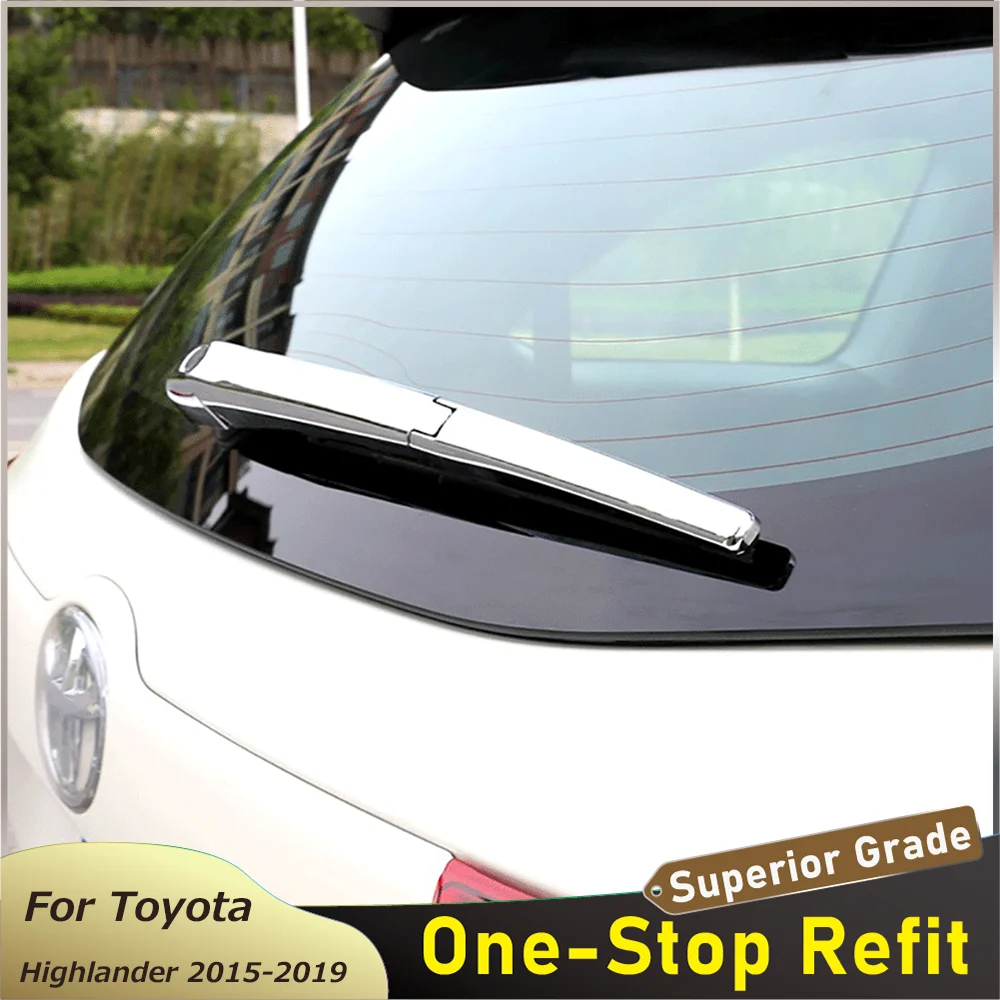

For Toyota Highlander 2015 2016 2017 2018 2019 Car Rear Windscreen Wiper Cover Trim Stirps Auto Parts 3Pcs/Set