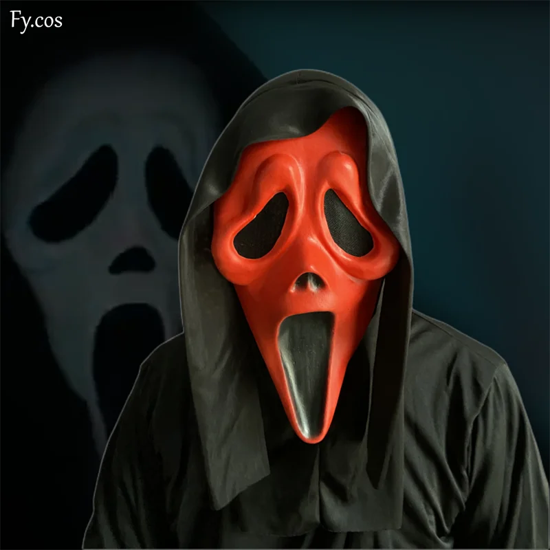 

Ghostface Scream 6 Mask Horror Movie Killer Suit Scary Halloween Rave Cosplay Original Ghost Face Latex Mascara Costume for Men