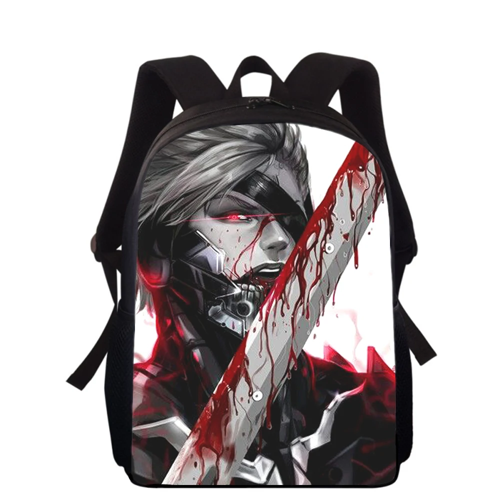 Metal Gear Rising 15” 3D Print Kids Backpack Primary School Bags for Boys Girls Back Pack Students School Book Bags