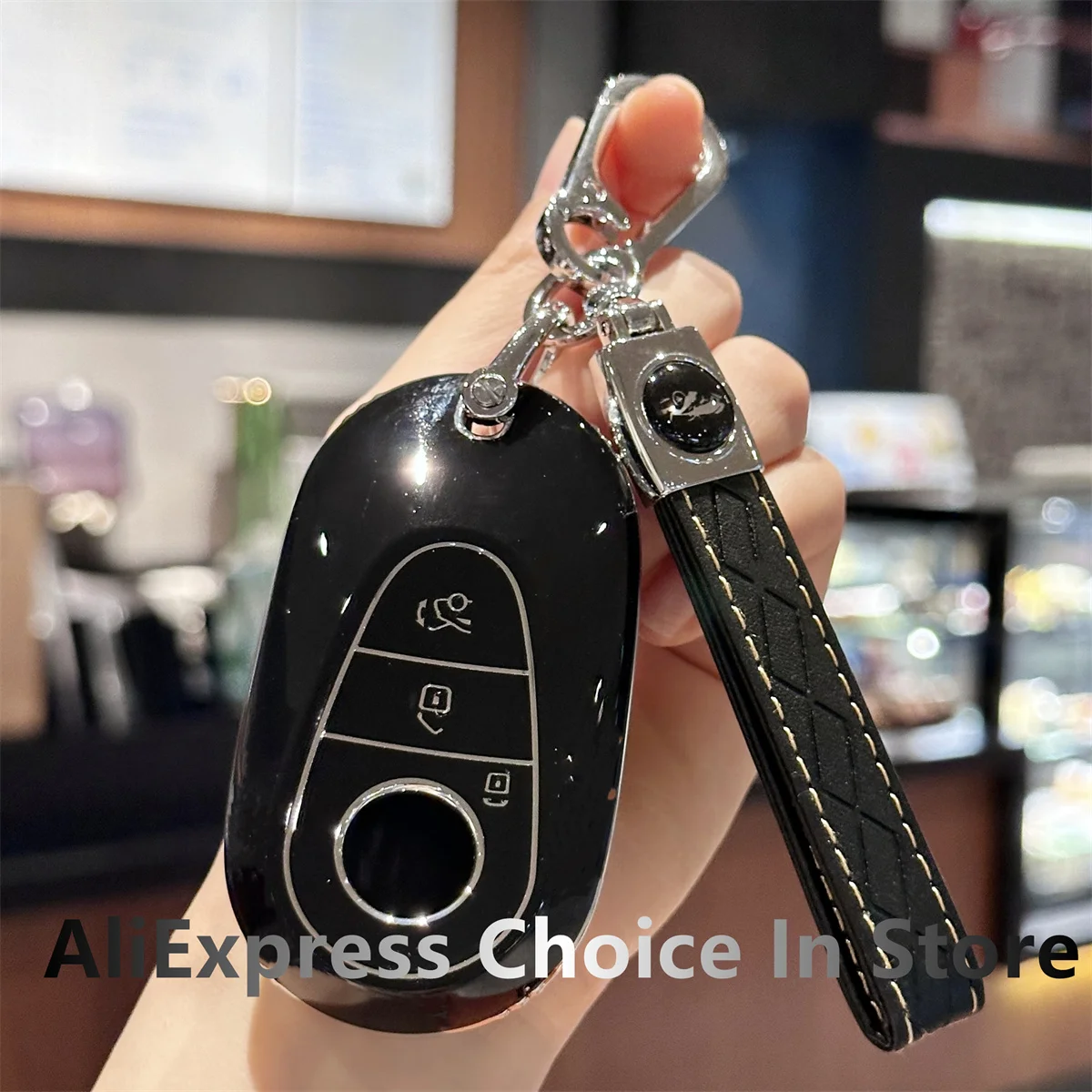 Прозрачный чехол для ключа Mercedes Benz C S GLC EQE EQS 300 350 450 500 560 580 AMG