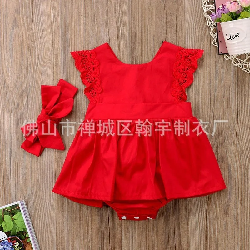 

Infant Newborn Baby Girl Outfit Set Children's Clothes Baby Girls' One-piece Clothes Pure Cotton Newborn Romper Baby Costume