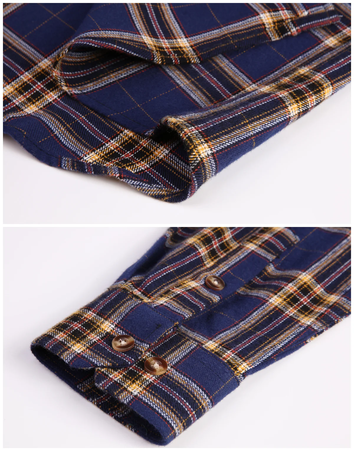 New Men's Flannel Plaid Long Sleeve Casual Shirt Regular Fit USA Size 100% Cotton High Quality Thick Fabric （USA SIZE S TO 2XL）