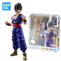 bandai genuine shf dragon ball super son gohan super hero joints movable anime action figures toys for boys girls kids gifts