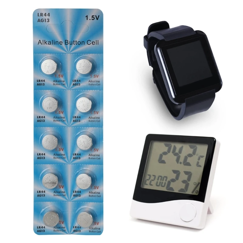 10 шт. AG13/LR44 1 5 В часы с батарейками AG13 A76 357 357A LR1154 Прямая поставка
