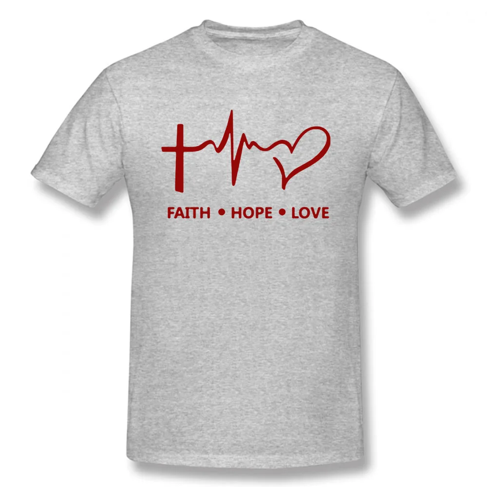 

New Summer Style Faith Hope Love Christian T-shirt Funny Christianity God Tee Gift T Shirt Men Casual Short Sleeve Top Tees