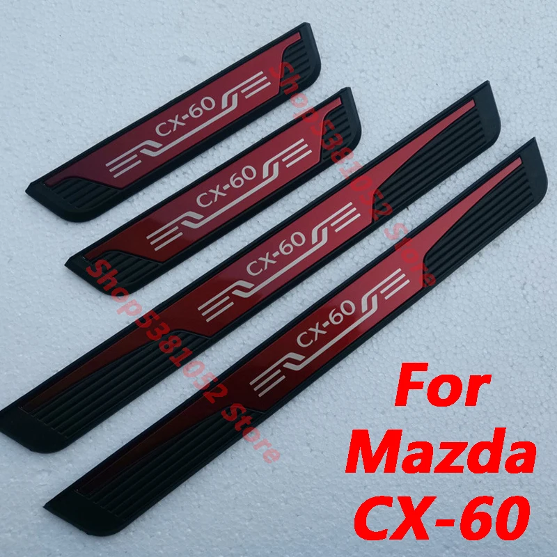 

Car Sticker for Mazda CX60 CX-60 2022 2023 Accessories Door Sill Cover Trim Stainless Steel Scuff Pedal Protector