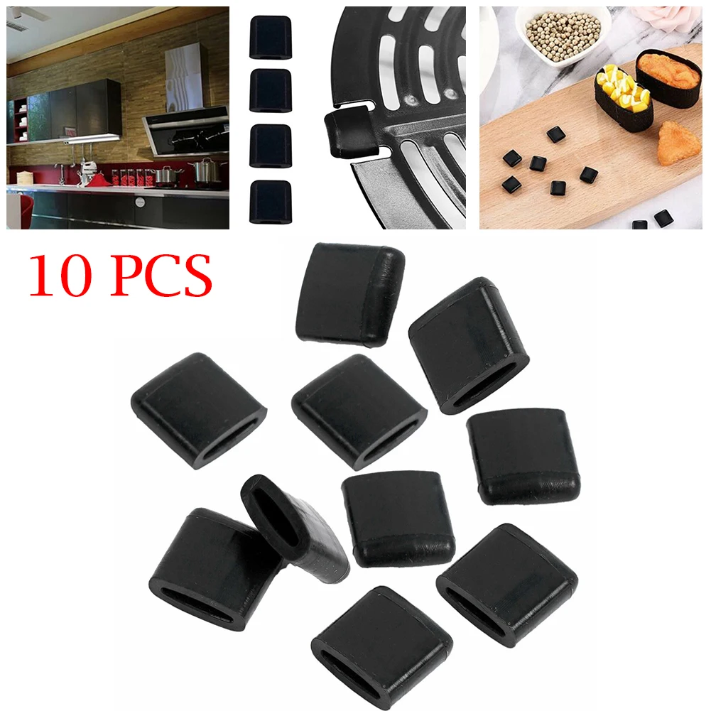 

10 Pcs Air Fryer Rubber Bumpers For Grill Pan Rubber Bumpers Scratch Protection Cover Air Fryer Tray Replace Parts Kitchen Tools