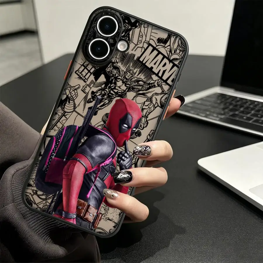 Фото Чехол-накладка Funda Back для iPhone 17 Pro Max 14 16 Plus 12 13 Mini 17e 11 15 XS XR Air 7 8 SE Deadpool Love №5