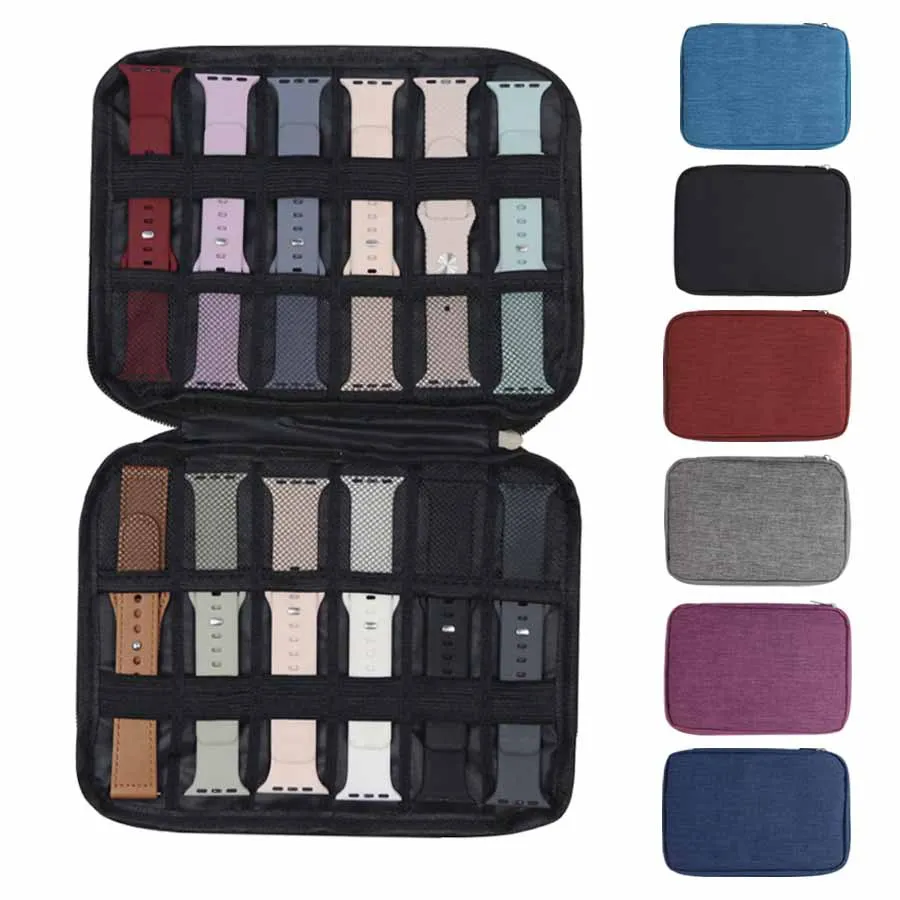 Фото 1 pcs Watch Box For Apple watch band series 10 ultra 2 9 se 8 7 Strap Storage Bag case for samsung galaxy watch 7 6 5 4 active 2 №1