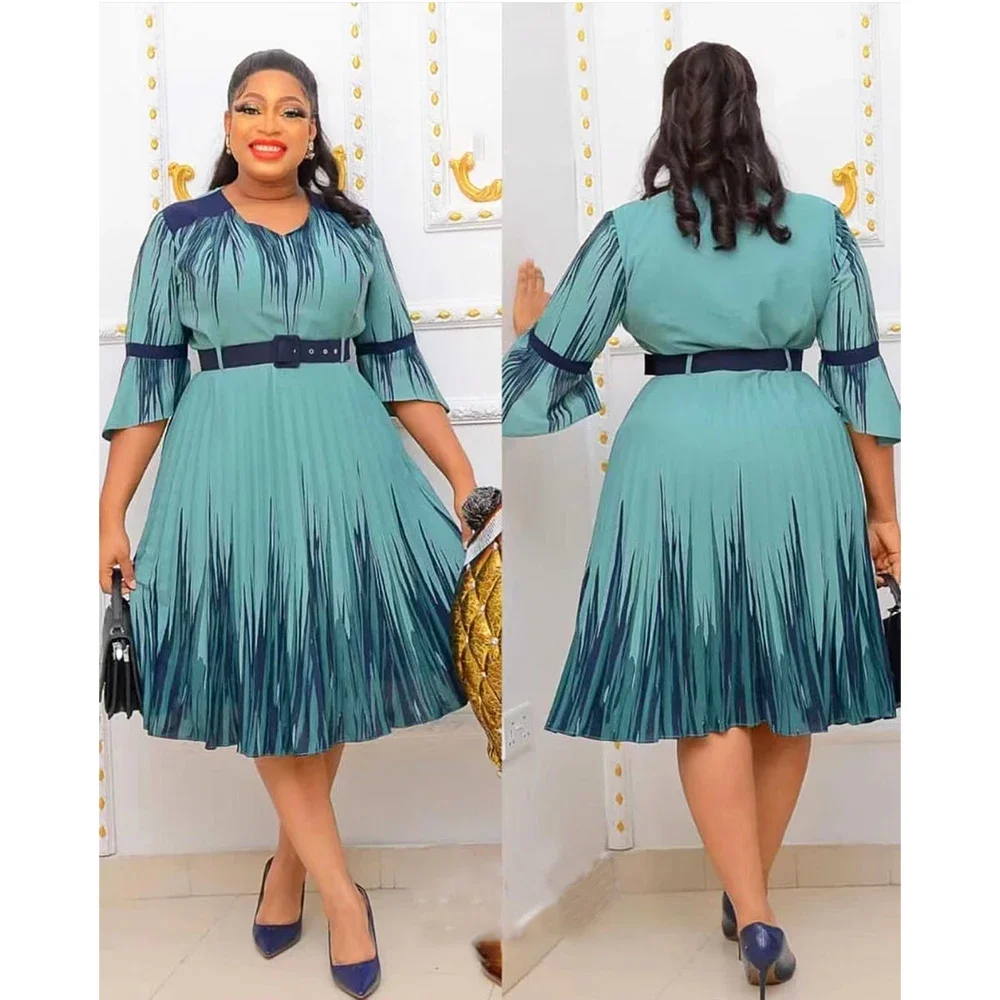 

Elegant Dresses for Women Spring Summer Africa Clothing Office Lady Party Slim Dress Dashiki Ankara Outfits Robe
