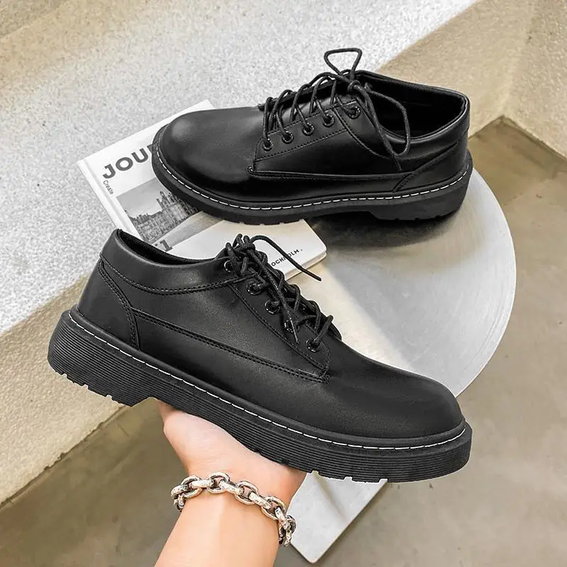 

Suit Men's Shoes Summer Business British Style Big Head Formal Casual Leather Shoes Boys Work Black Wedding Fashion Shoes