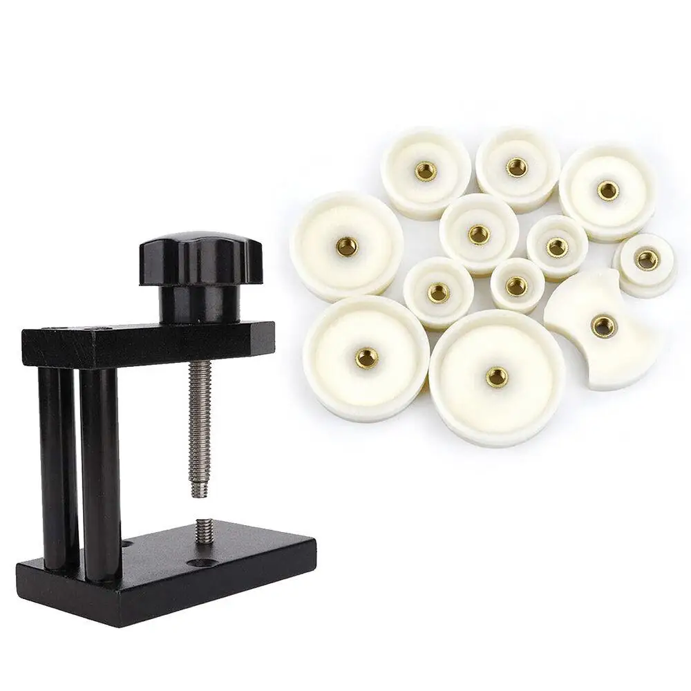 

13Pcs/set with Plastic Caps Capping Machine durable Portable Watch Back Case Press Opener convenient Closer Fitting Kit