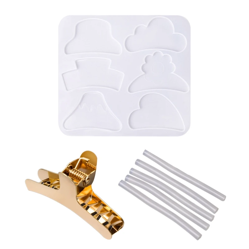 

Hairpin Grasping Clip UV Crystal Epoxy Mold Hair Pin Silicone Mould DIY Crafts