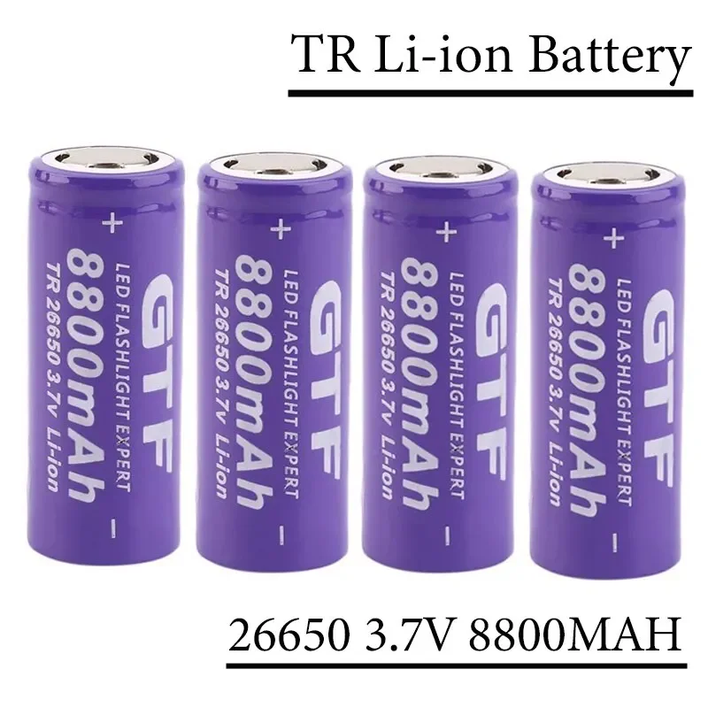 

Free Shipping Rechargeable Battery 2023NEW High-Qualit 100% New 3.7v 26650 Li-ion Battery 8800mAh 100%Original Battery