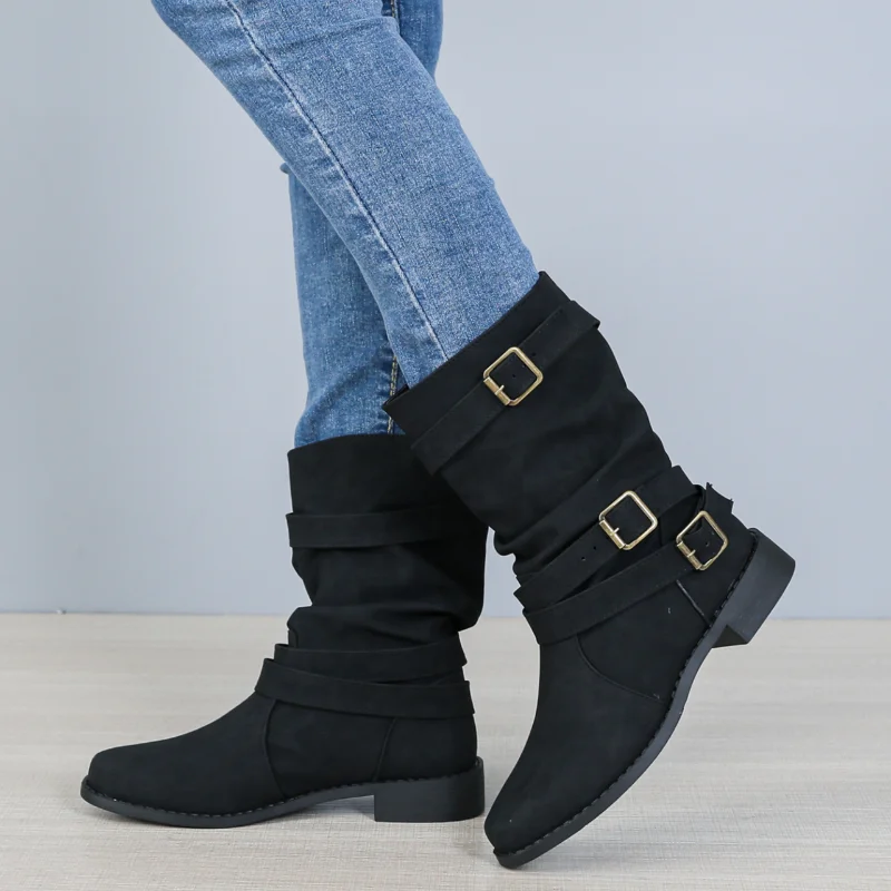 Retro Boots Women 2023 New Tooling Boots Large Size Short Boots Thick Heel Knight Boots Boots Brown Leather Heels