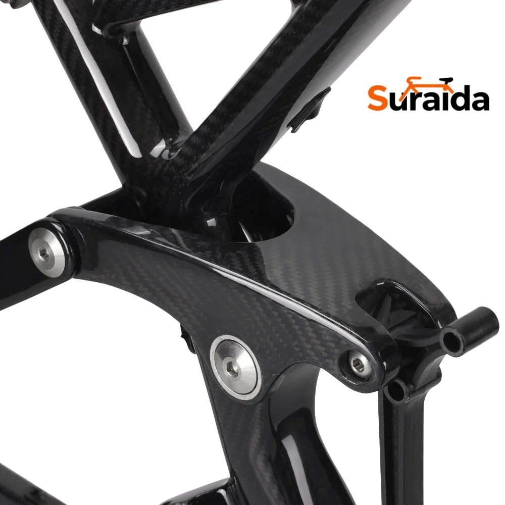 Фото Рама для горного велосипеда Suraida 2026 T1000 NEW 29er, карбоновая, 3K Twill, с полной подвеской, индивидуальная покраска. №5