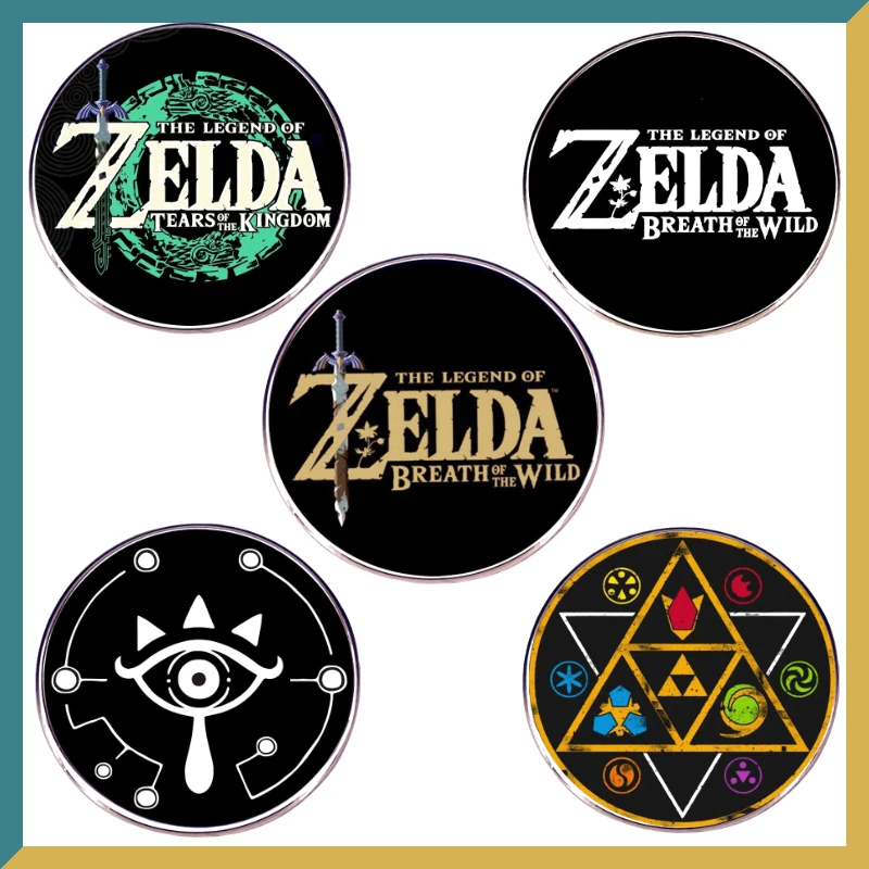 

New The Legend of Zelda Tears of The Kingdom Brooch Cartoon Game Metal Badge Clothing Accessories Decoration Collection Toy Gift