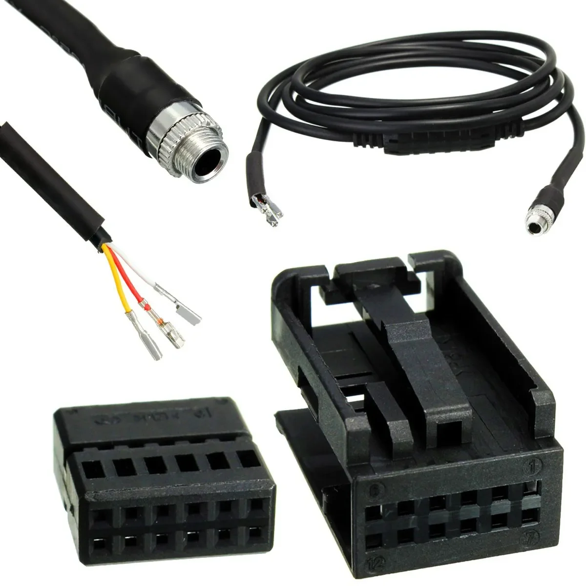 3 5 мм 12 контактов для BMW E60 E63 6 серии AUX вспомогательный провод черный Аудио