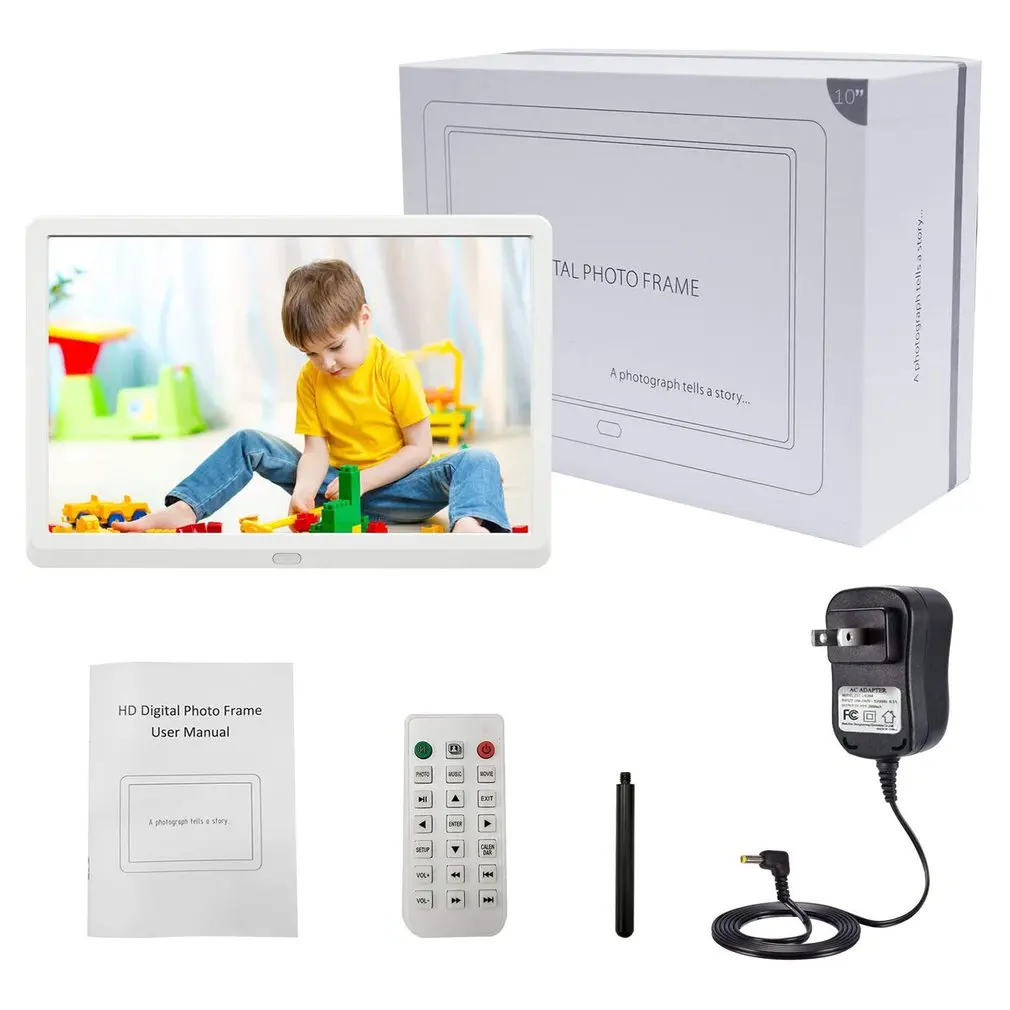 10 Inch LED Digital Photo Electronic Album Frame With Automatic Slideshow And True Color LCD Display Video Playing