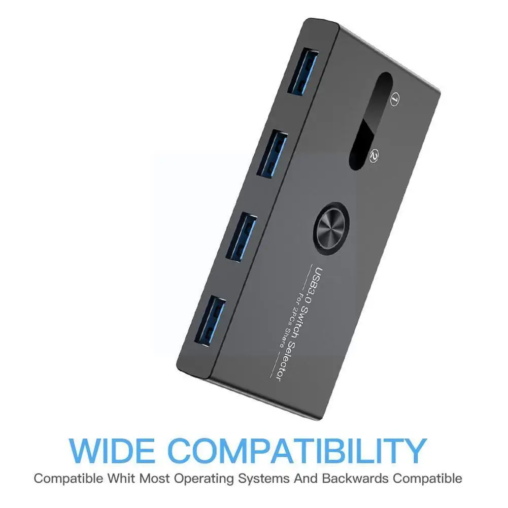 

Printer Sharer Usb 3.0 Switcher Usb Share Switch For Sharing 2 Computers With 4 Usb Ports Kvm Switch For Keyboard Mouse Sca D9o9
