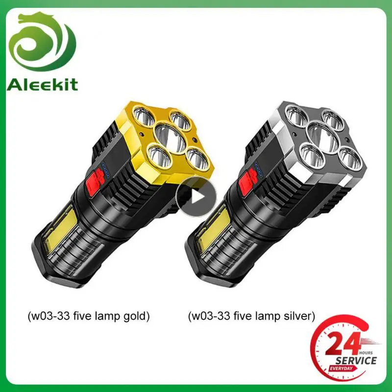 

High Quality Flashlight Led Super Bright Torch 18650 Battery Light Outdoor Flashlight Lamp 4-speed Dimming Usb Charging