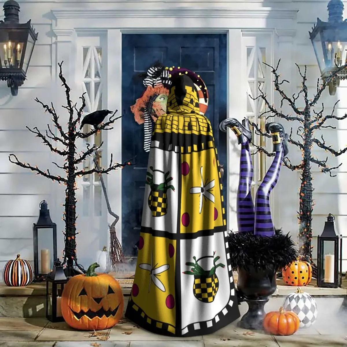 Yauco Пуэрто-Рико унисекс искусственная кожа с капюшоном длинный костюм ведьмы