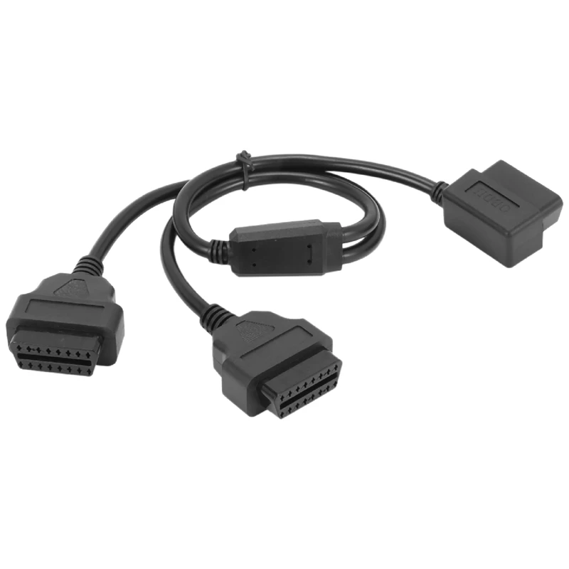 50 см Y-стиль OBD 2 OBDII адаптер разветвитель кабель между мужчинами и двойной