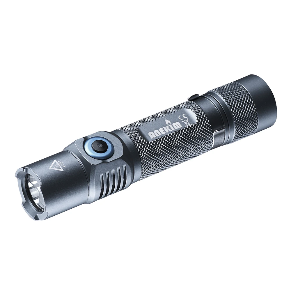 1000 Lumens High Intensity EDC LED Flashlight Lanterna with Magnetic Base, 7 Files USB Rechargeable MINI LED Torch 18650