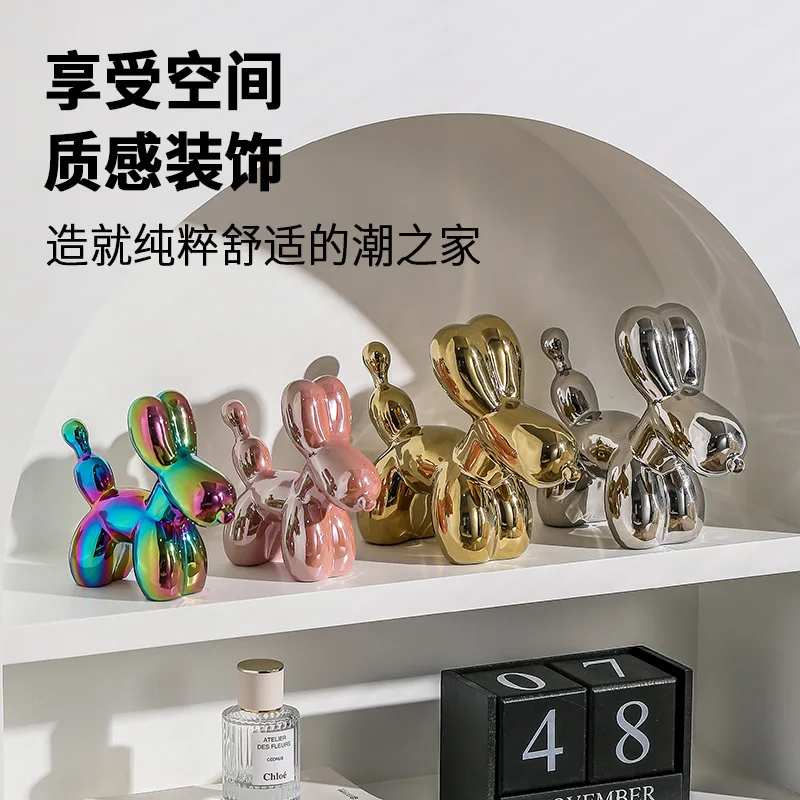 

Nordic light luxury creative electroplating balloon dog living room home coffee table TV cabinet decoration desktop premium