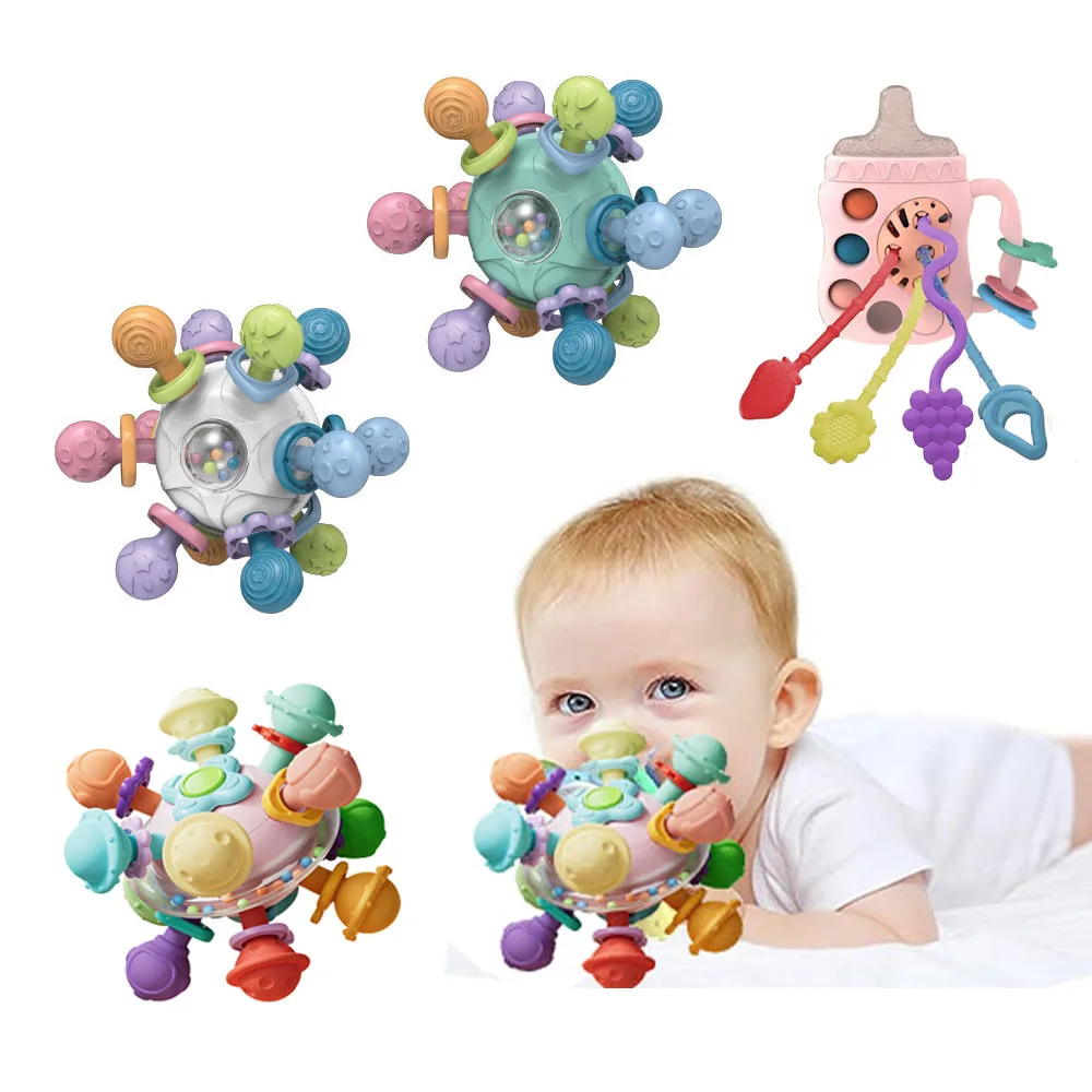 

Детские сенсорные игрушки-прорезыватели Монтессори, детская активность, развивающая игрушка для развития моторики, детская развивающая игрушка для детей, детская погремушка для новорожденных