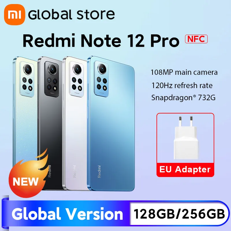 Глобальная версия Xiaomi Redmi Note 12 Pro 4G 128GB / 256GB Snapdragon 732G 67W зарядка 108MP камера 120Hz AMOLED дисплей NFC - купить по выгодной цене - ТОП 100 товаров марта