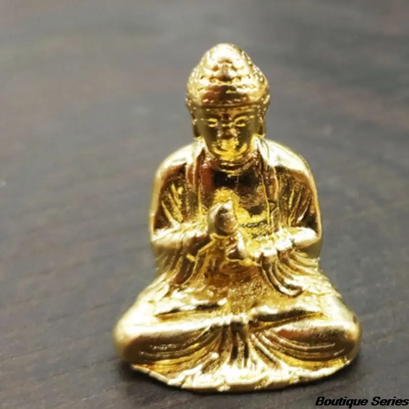 

1 шт., статуя из натуральной кожи, украшение для дома, миниатюрная статуя Будды, украшение