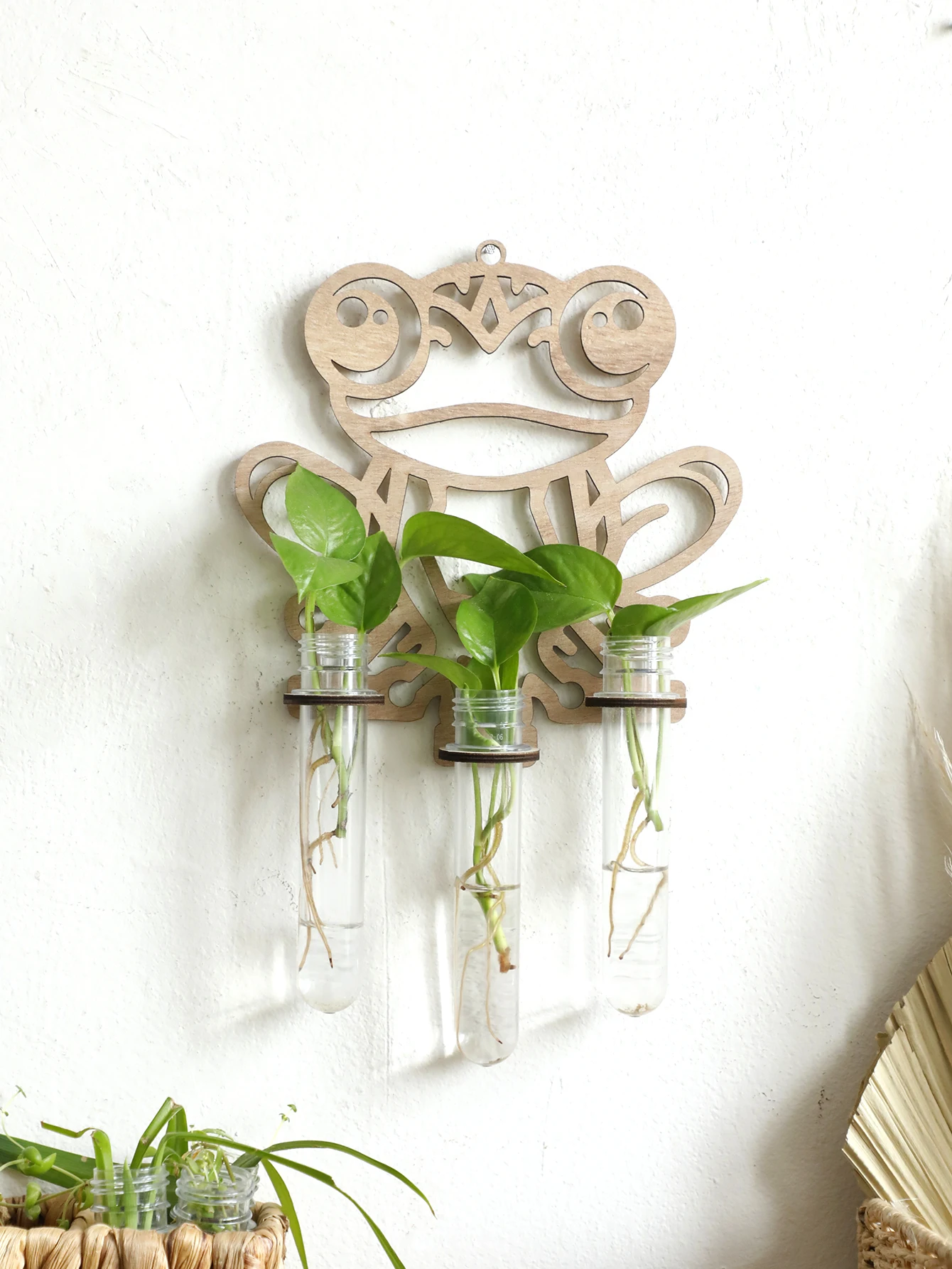 Деревянная настенная станция для размножения в виде лягушки подвесной держатель