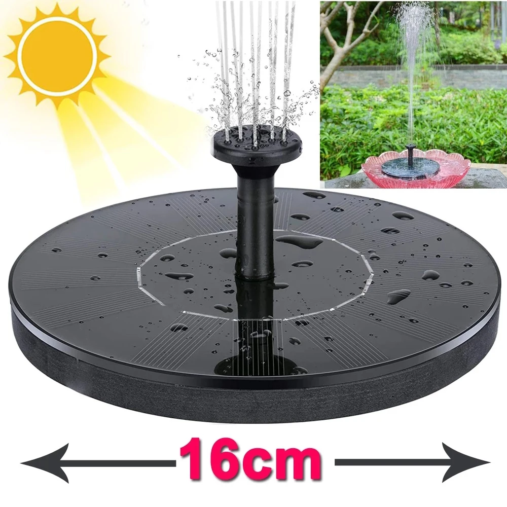 

Solar Power Water Fountain Pump Solar Fontein Bird Fountain Water Floating Fountain Pond Garden Patio Decor Lawn Decoration 16cm