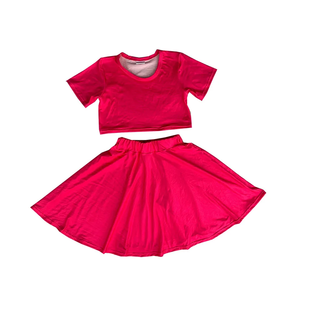 

Комплект из рубашки и юбки с коротким рукавом для девочек