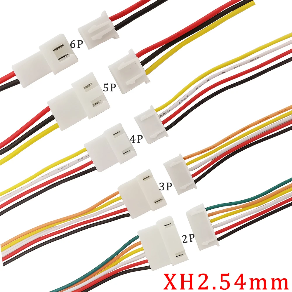 

2/5/10Pair 20CM 26AWG JST Cable XH2.54 Male Female Wire Connector Pitch 2.54mm 2P/3/4/5/6P JST Plug Socket Battery Charging Cord