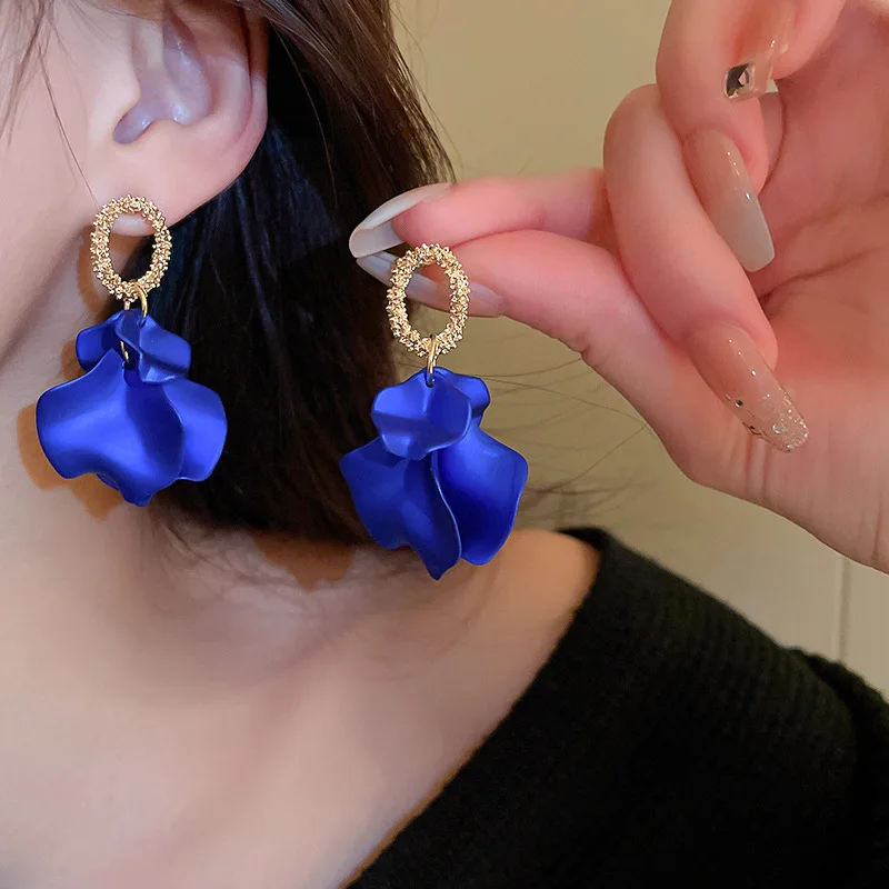 

Piercing Blue Dangle Earrings Korean Fashion Nuevo En Pendientes Accesorios Para Mujer for Women 2023 Trending Party Jewelry