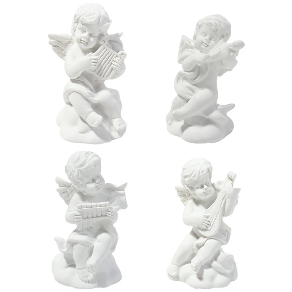 

Angel Statue Figurine Cherub Sculpture Garden Wings Baby Resin Praying Figurines Statues Miniature God Guardian Figure Prayer