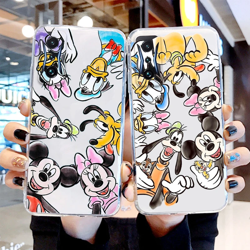 

Disney Mickey Princess Transparent Phone Case For Xiaomi Redmi K60 K50 K40 Gaming K30 K20 A1 Pro 5G 12C 11 10X 9T 9