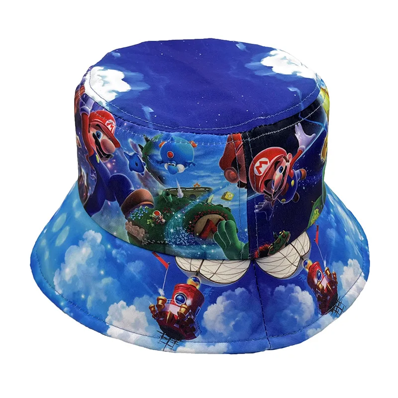 

Super Mario Bros Cartoon Fisherman Hat Games Anime Figures Mario Luigi Yoshi Bowser Trend Fashion Sun Hat Kids Birthday Gifts