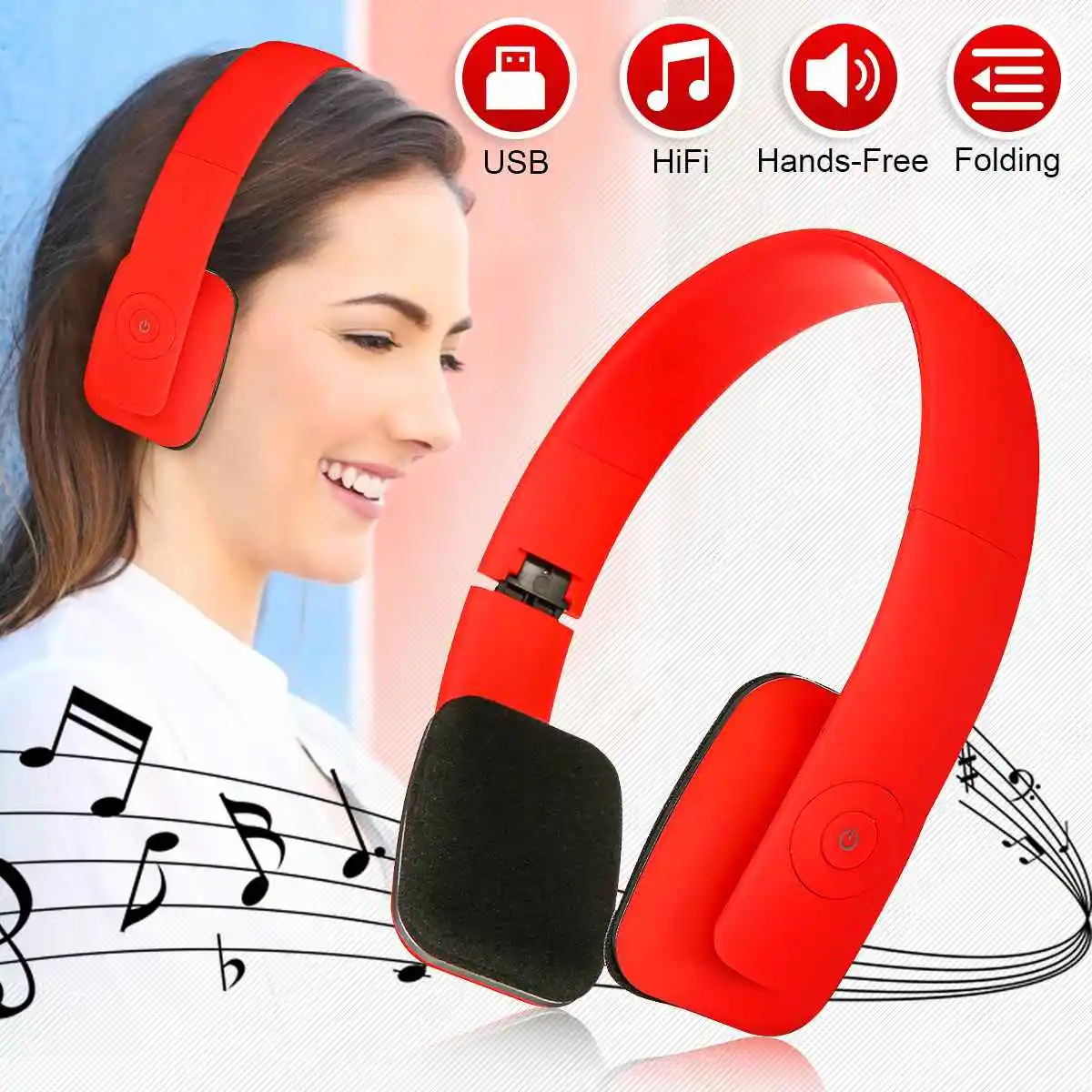 

Беспроводные bluetooth-наушники, Hi-Fi, с шумоподавлением