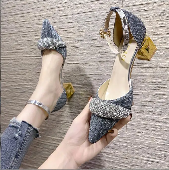 

Новинка, туфли на высоком каблуке, женская свадебная обувь, классический каблук, модные женские туфли-лодочки, черные женские босоножки на массивном каблуке, большие размеры