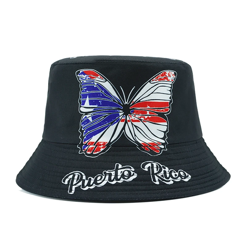 Панама с верхним флагом Пуэрто-Рико национальные флаги бабочки рыбацкие шляпы
