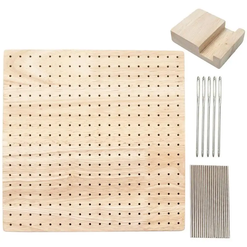 

Granny Square Wooden Blocking Crochet Board Crafting Accessories With 324 Small Holes For Setting Sewing Knitting Artworks