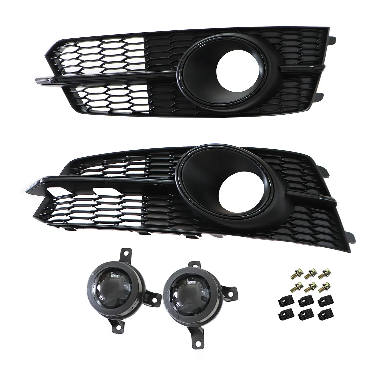 

2x решетка противотуманной фары переднего бампера для AUDI A6 C7 2015-2018 S-Line, крышка противотуманной фары с поддельным акком 4G0807681AG 4G0807682AG, аксессуары