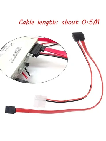 7+6-контактный кабель Slimline sata для тонкого шнура питания привода SATA DVD+/-RW для ПК